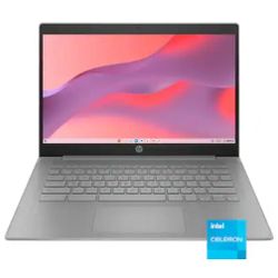 HP - 14" Chromebook - Intel Celeron - 4GB Memory - 64GB eMMC - Modern Grey