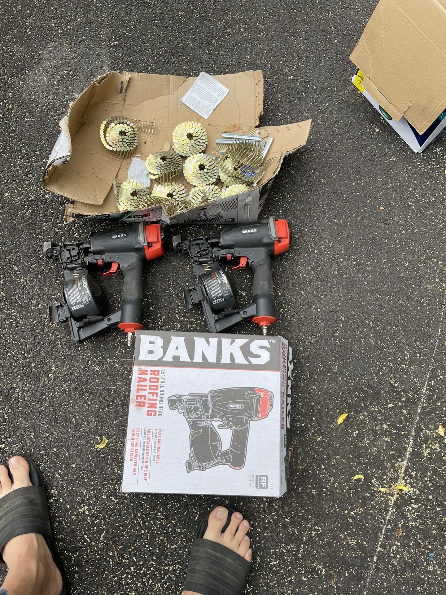 Roofing Nailer Banks Nail Guns X2 + Nails