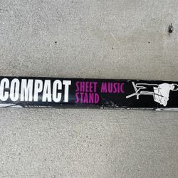 On-Stage  (Nickle Finish) Compact Sheet Music Stand 