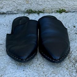 Treasure & Bond black leather mule slides Wonen Size 6