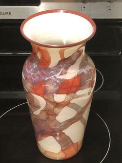 Gorgeous Wild Fire Glass vase