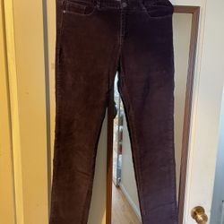 Annil Kids Girls Purple Corduroy Straight Leg Pants - Size 160/64 (US 14/16) • Brand: Annil (安奈儿) • Material: Soft, durable corduroy fabric. • Color: 