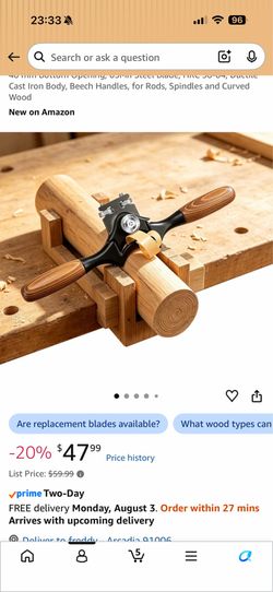 Brand New Woodworking Concave Spokeshave Hand Plane – 65Mn Steel Blade