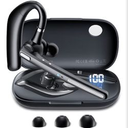 Bluetooth Headset with 72-Hour Talk Time & 500mAh Charging Case,
