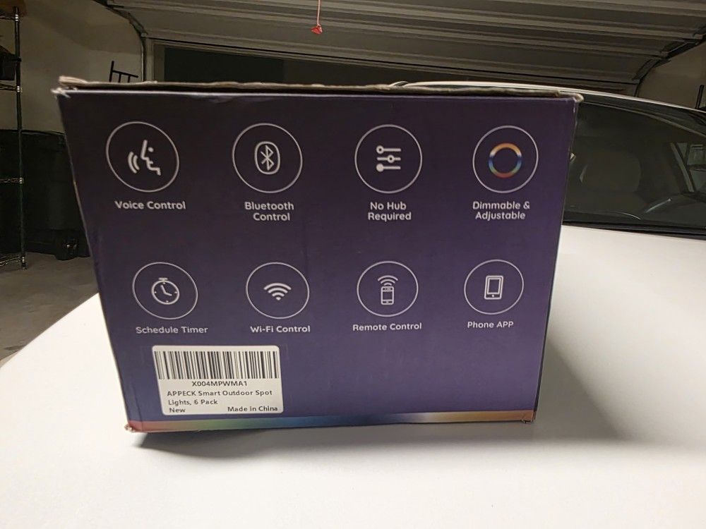 APPECK Smart Landscape Lighting Kit 36W, RGBCW Smart Landscape Lights 6 Pack, IP65 Waterproof Outdoor Spotlights, Alexa/Google Assistant Compatible, f