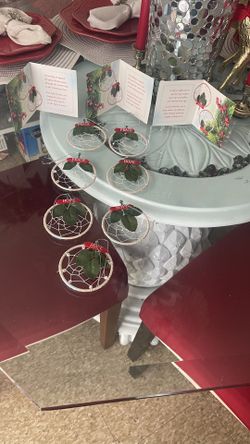 7 piece peace and hope christmas ornaments and 3 piece and hope christmas cards