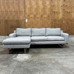 West Elm Eddy Sectional Couch With Reversible Chaise