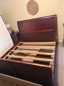 King size sleigh bed head & foot board