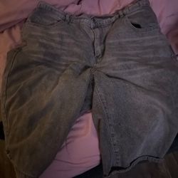 Gray Acid Wash Denim Jeans