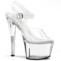 Clear Pleasers Heels 