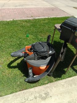 Rigid wet dry shop vac $75 and blower