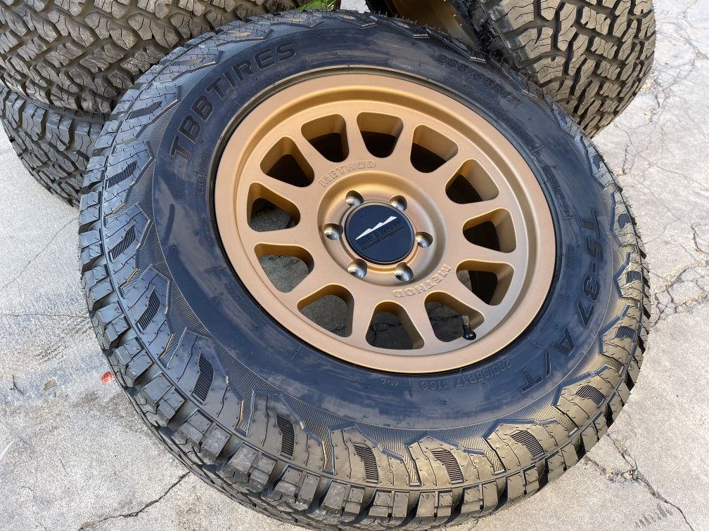 17x8.5 0mm METHOD wheels Tacoma 4Runner Tundra Silverado Sierra Tahoe Rims Tires 6x5.5 Bronco