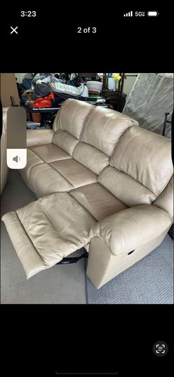 Tan reclining couches