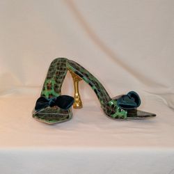 Green Black Gold Open Toe, SIZE 42EU