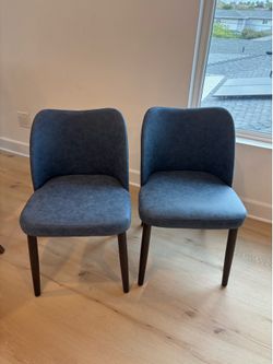 Pair of Upholstered Dining Chairs - New