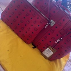 Candy Red MCM Medium Liz VI Shopper Med Xc One Size