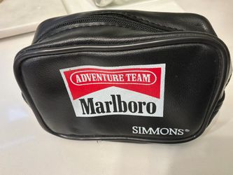 Vintage Marlboro Adventure Team Simmons Zipper Pouch Cigarette Case Black