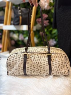 Celine C Macadam Canvas Barrel Bag
