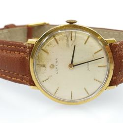 Vintage Certina Jubile 18k Yellow Gold Mens watch 34mm