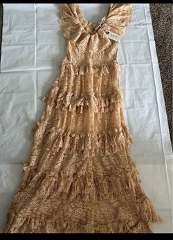 Tiered Lace Ruffle Maxi Dress