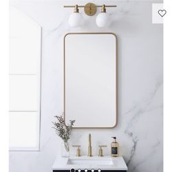 Brand new gold mirrors.