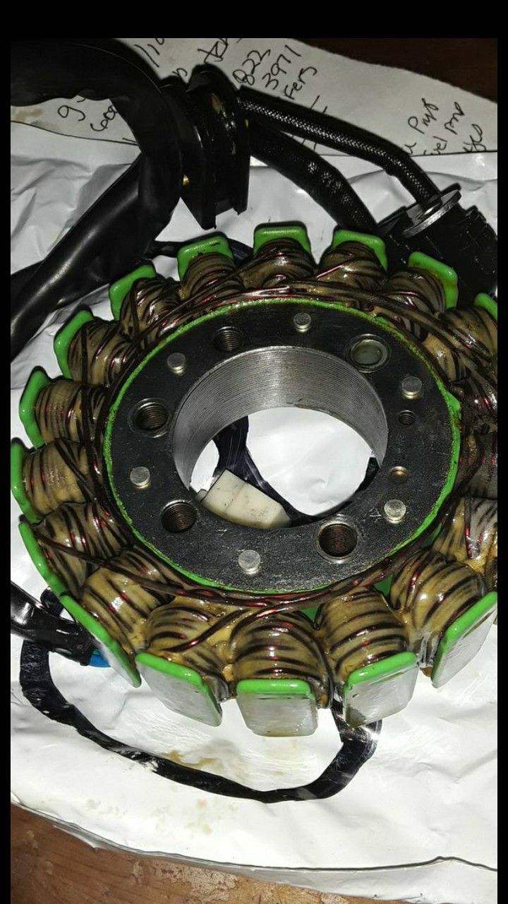 Motorcycle stator and rectifiers