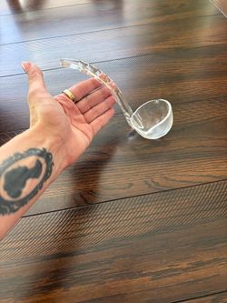 Vintage Clear Glass Punch Ladle