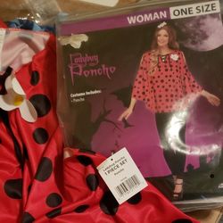 Ladybug Poncho Women's Costume 