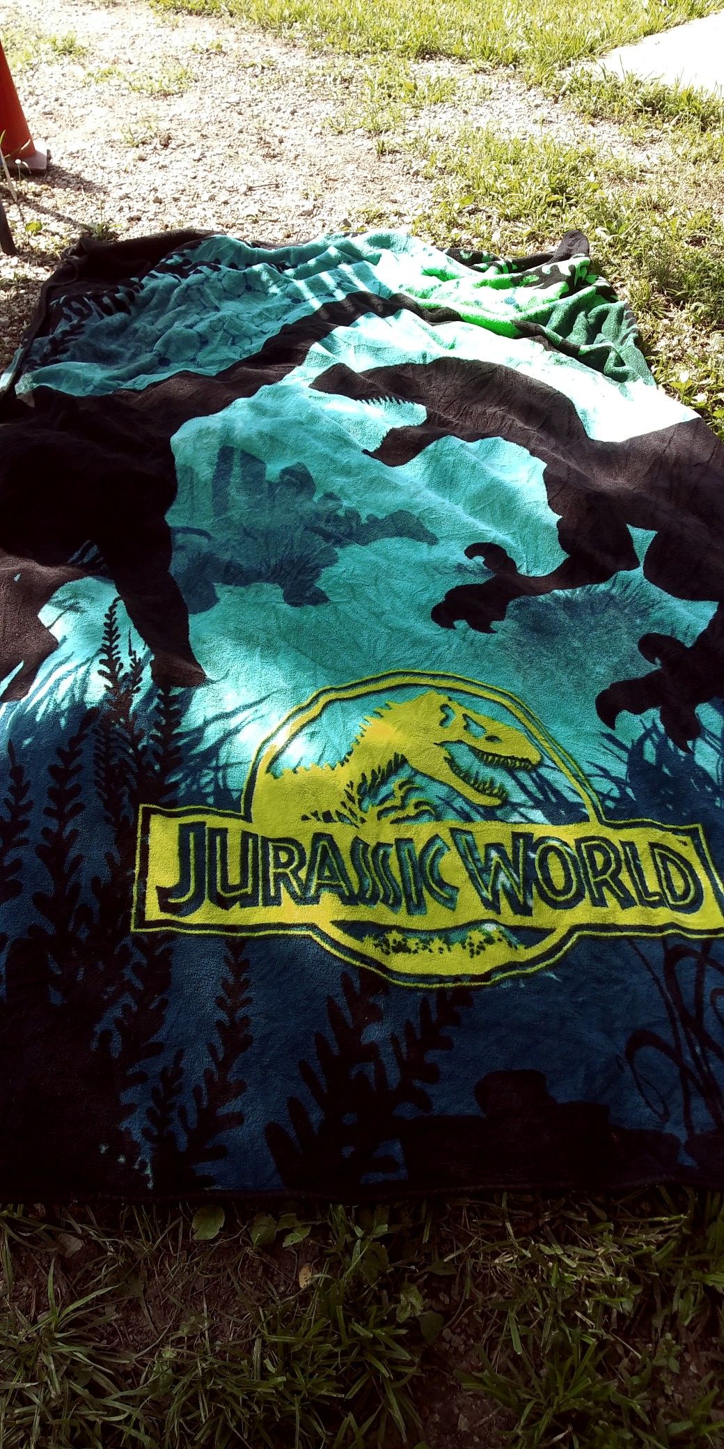 Jurassic world full size throw