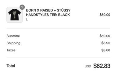 Stussy Born X Raised Collab Tshirt L for Sale in San Marcos, CA