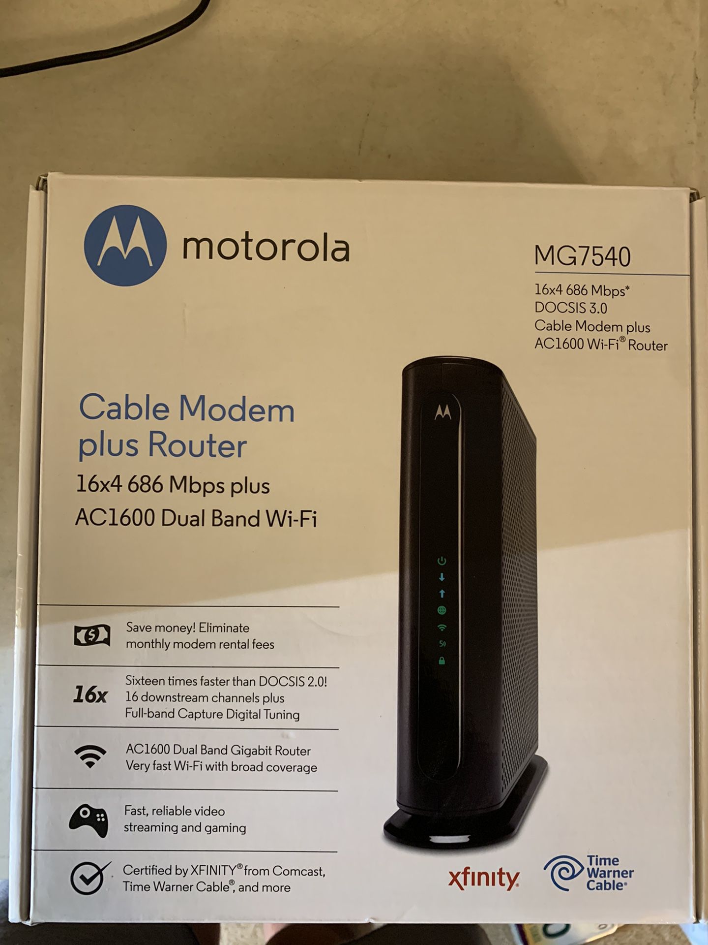 Motorola modem & router