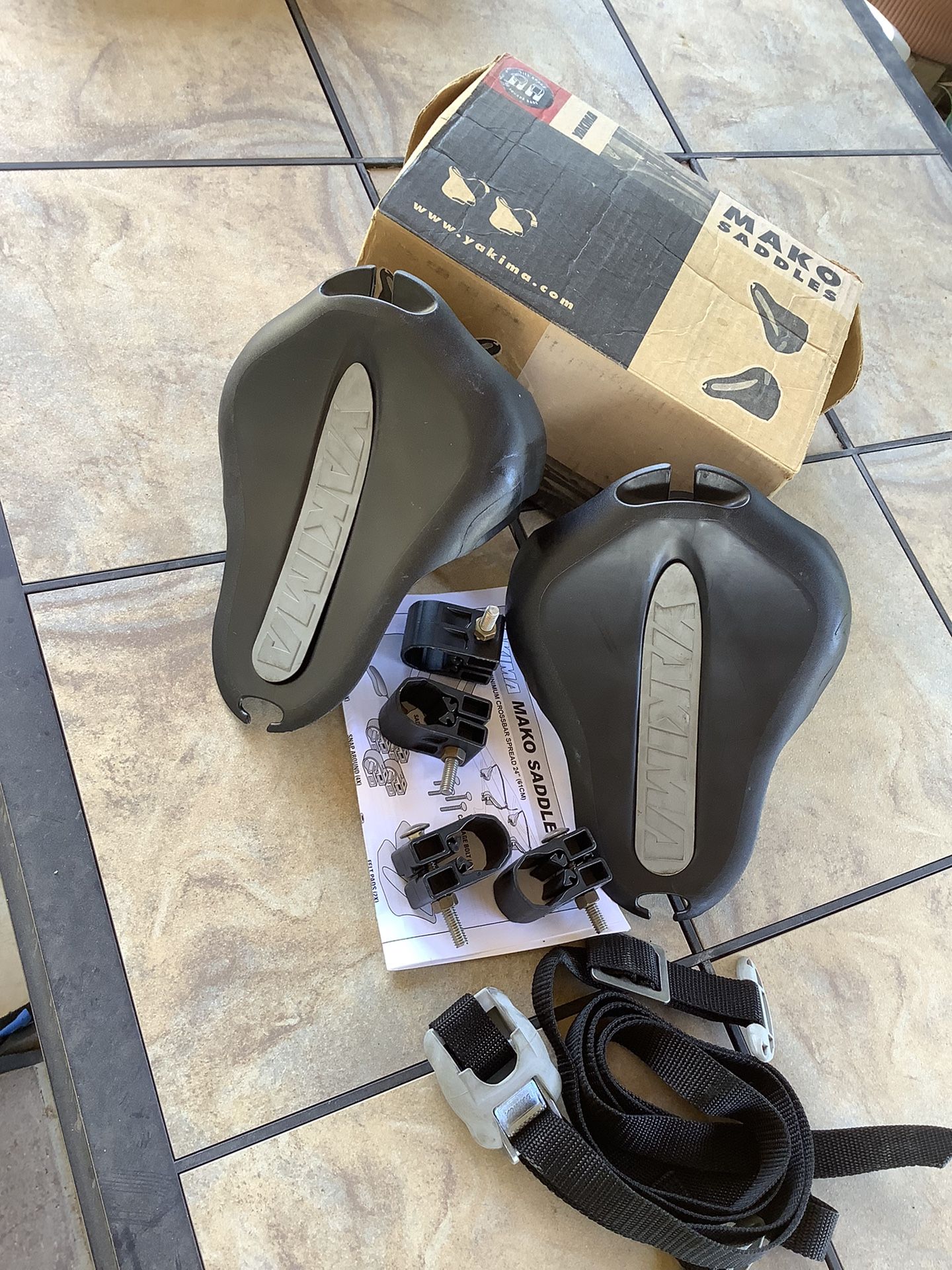 Pair of Yakima Mako Saddles for round or square bars. Kayak Canoe SUP Hully Rollers for Sale in El Cajon CA OfferUp