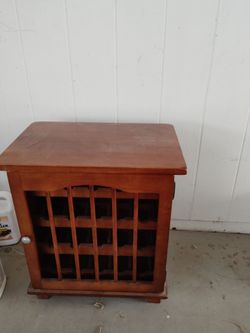 Wooden wine rack table
