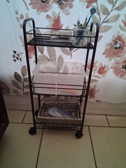 Rolling shower cart