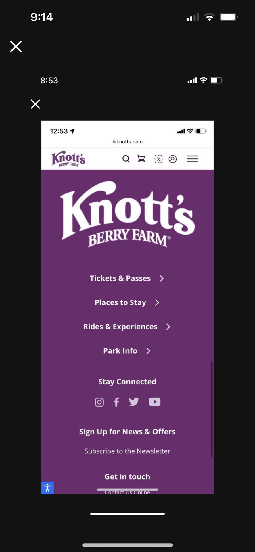 Knotts Berry Farm Tickets