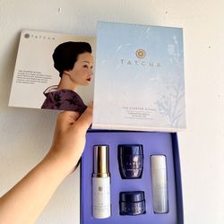 Tatcha The Starter Ritual Soothing & Anti- Aging Set For Sensitive Skin NIB.      Box is not good as pics    All brand new , but their manufacturer no