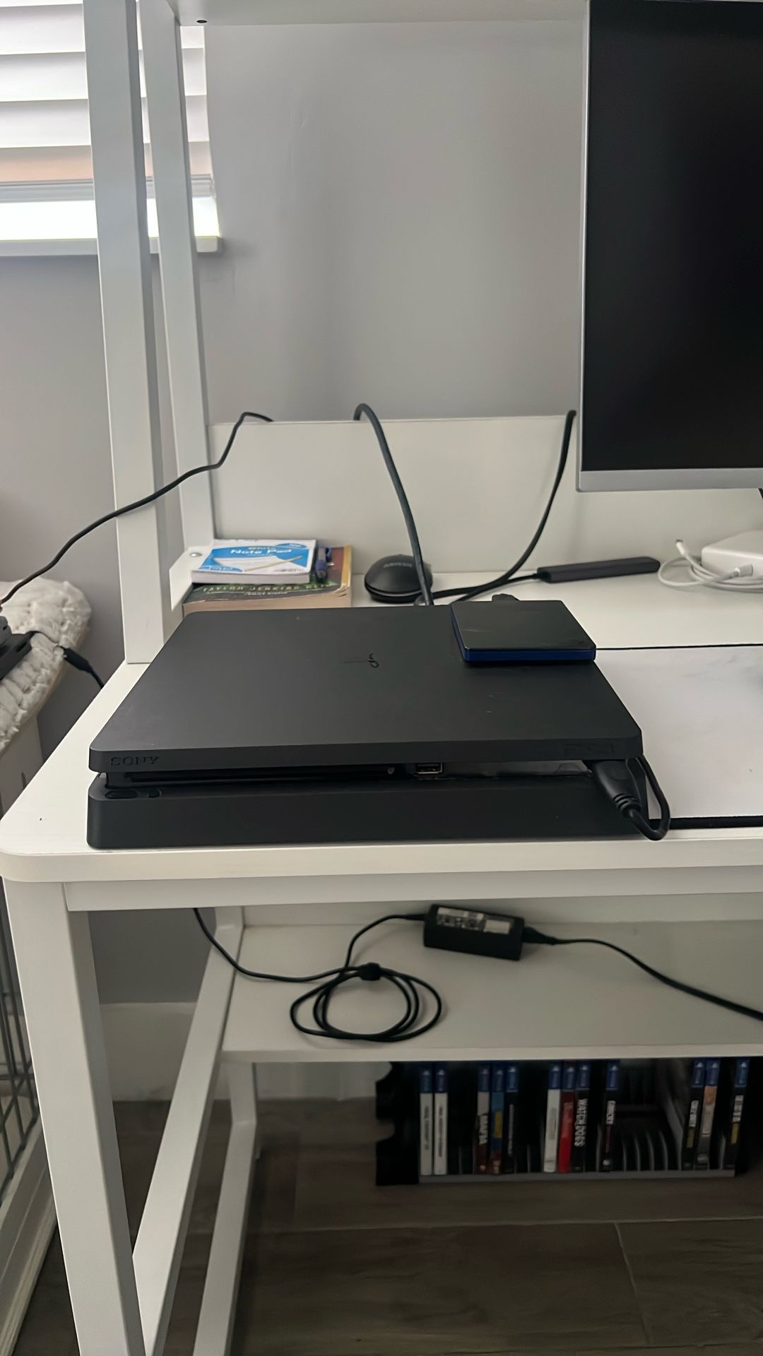 PS4 SLIM For Sale With 2 Original Controllers + External 3T Storage Device
