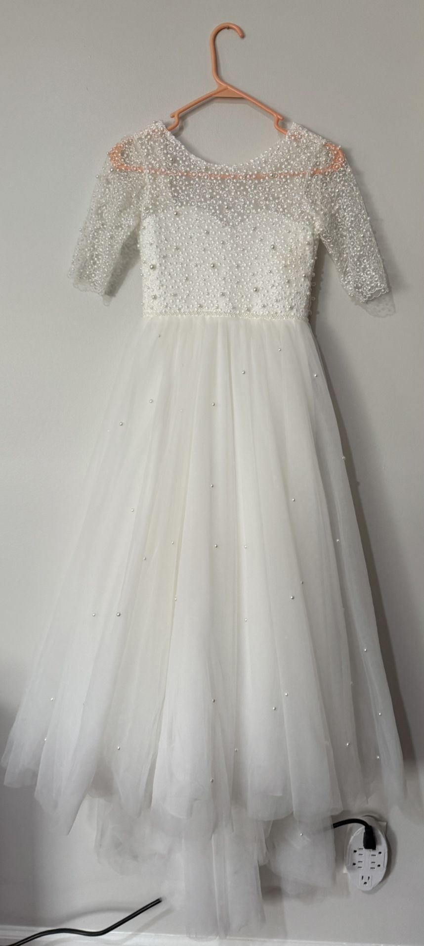 White Beaded First Communion Dress