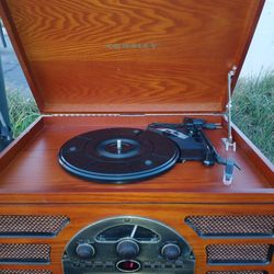 Crosley Rochester CR66 5-in-1 Record Player Turntable Cassette CD AM FM Radio