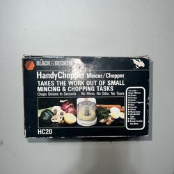 Black And Decker Mincer Chopper Food Processor Vintage 1988 