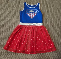 Girls DC Comics Supergirl Superhero Dress Cosplay or Halloween Costume