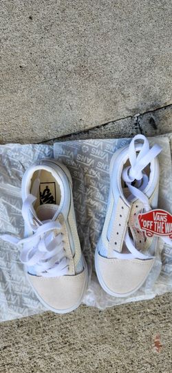 Girls Size 11 (16.5cm) VANS OLD SKOOL Bleachwash Blue