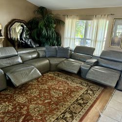 Theater Style Electric Reclining Sofa Sectional 
