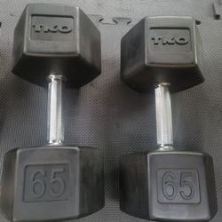 65lbs Dumbells Weights 