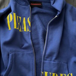 Pleasures blue Zip Up Hoodie 