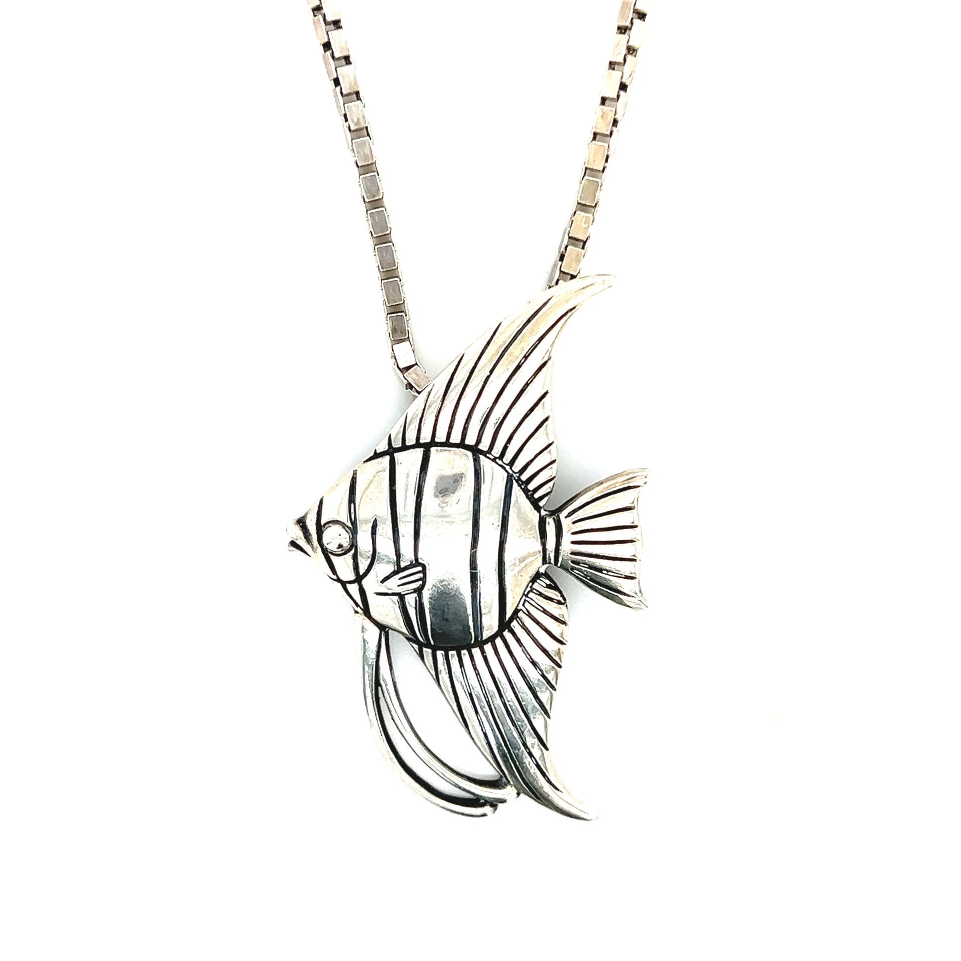 James Avery 925 Angel Fish Brooch/Pendant On 925 Chain