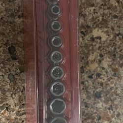 10 Piece SAE flank drive xtra semi deep socket set
