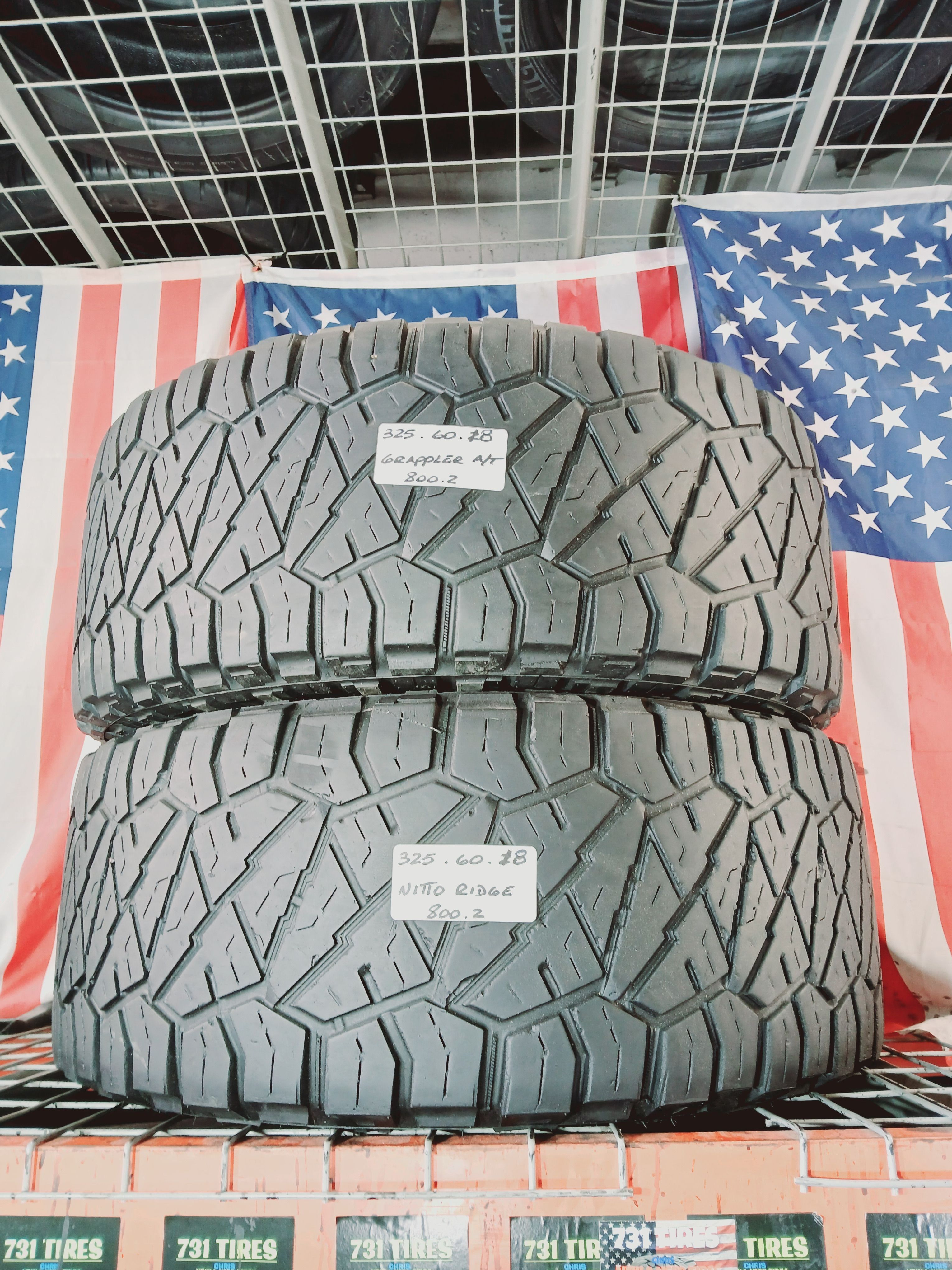 LT325/60R18 NITTO RIDGE GRAPPLER A/T ALL TERRAIN 325/60R18 USED TIRES 325 60 18