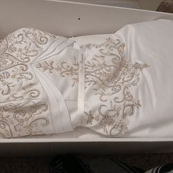 Beautiful White Beaded Wedding Gown