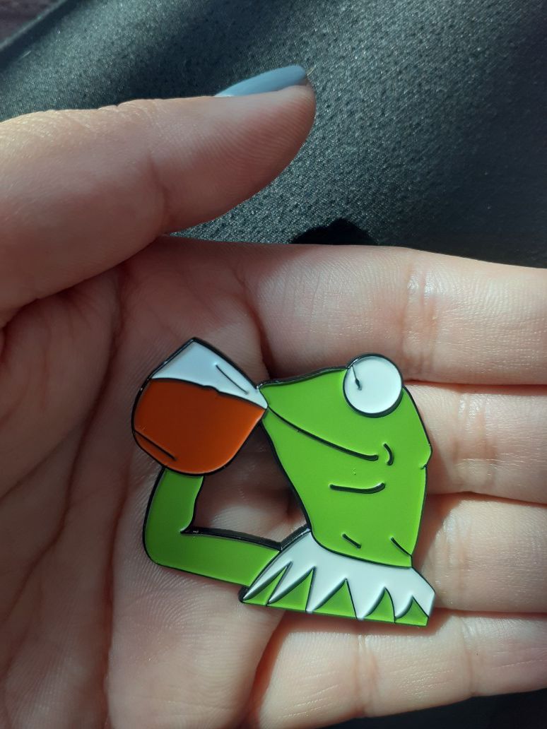 Kermit the Frog pin: "But that's none of my business. "